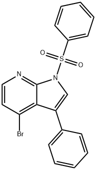 1H-Pyrrolo[2,3-b]pyridine, 4-broMo-3-phenyl-1-(phenylsulfonyl)- Struktur