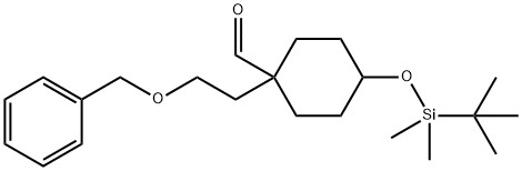 1-(2-Benzyloxyethyl)-4-(tert-butyldiMethylsilanyloxy)cyclohexanecarboxaldehyde Structure