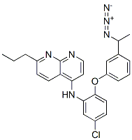 1,8-Naphthyridin-4-amine,  N-[2-[3-(1-azidoethyl)phenoxy]-5-chlorophenyl]-7-propyl- Struktur