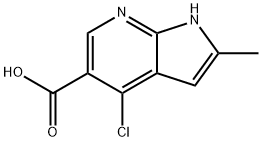 1H-Pyrrolo[2,3-b]pyridine-5-carboxylic acid, 4-chloro-2-Methyl- Struktur