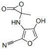 2-Furancarbonitrile,  4-hydroxy-3-[(2-methyl-3-oxo-2-oxiranyl)amino]- Struktur