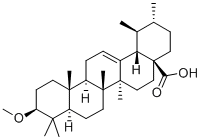 3-METHOXY-(3BETA)-URS-12-EN-28-OIC ACID Struktur