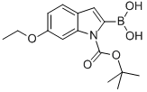 1H-Indole-1-carboxylic acid, 2-borono-6-ethoxy-, 1-(1,1-dimethylethyl) ester Struktur