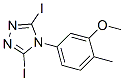 4H-1,2,4-Triazole,  3,5-diiodo-4-(3-methoxy-4-methylphenyl)- Struktur