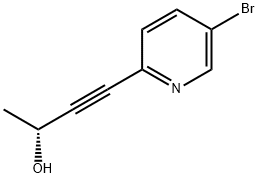 5-bromo-2-(3-hydroxy-1-butynyl)pyridine Struktur