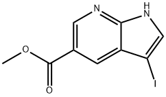 3-IODO-1H-PYRROLO[2,3-B]PYRIDINE-5-CARBOXYLICACIDMETHYLESTER Struktur