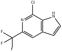 1H-Pyrrolo[2,3-c]pyridine, 7-chloro-5-(trifluoroMethyl)- Struktur