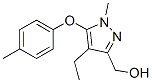 1H-Pyrazole-3-methanol,  4-ethyl-1-methyl-5-(4-methylphenoxy)- Struktur