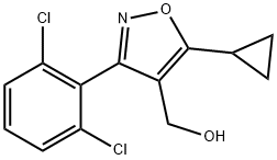 (5-CYCLOPROPYL-3-(2,6-DICHLOROPHENYL)ISOXAZOL-4-YL)METHANOL Struktur