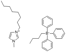 1-METHYL-3-OCTYLIMIDAZOLIUM TRIPHENYLBUTYLBORATE Struktur