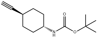 trans-1-(Boc-aMino)-4-ethynylcyclohexane, 97% Struktur