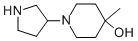 4-METHYL-1-(PYRROLIDIN-3-YL)PIPERIDIN-4-OL Struktur