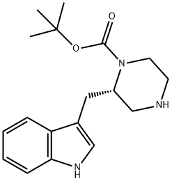 (S)-N1-BOC-2-(3-INDOLYLMETHYL)PIPERAZINE Struktur