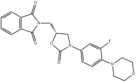 2-[[(5R)-3-[3-Fluoro-4-(4-Morpholinyl)phenyl]-2-oxo-5-oxazolidinyl]Methyl]-1H-isoindole-1,3(2H)-dione Struktur