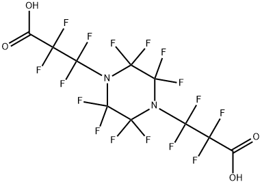 3,3'-(2,2,3,3,5,5,6,6-Octafluoropiperazine-1,4-diyl)bis(tetrafluoropropanoic acid) Struktur