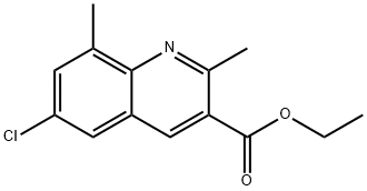 6-CHLORO-2,8-DIMETHYLQUINOLINE-3-CARBOXYLIC ACID ETHYL ESTER Struktur