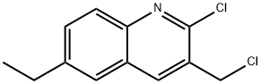 2-CHLORO-3-CHLOROMETHYL-6-ETHYLQUINOLINE Struktur