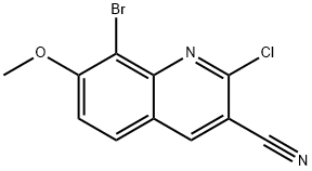 8-BROMO-2-CHLORO-7-METHOXYQUINOLINE-3-CARBONITRILE Struktur