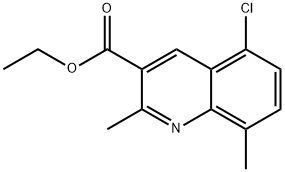 5-CHLORO-2,8-DIMETHYLQUINOLINE-3-CARBOXYLIC ACID ETHYL ESTER Struktur