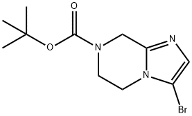 TERT-BUTYL 3-BROMO-5,6-DIHYDROIMIDAZO[1,2-A]PYRAZINE-7(8H)-CARBOXYLATE Struktur