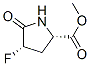 Proline, 4-fluoro-5-oxo-, methyl ester, cis- (9CI) Struktur