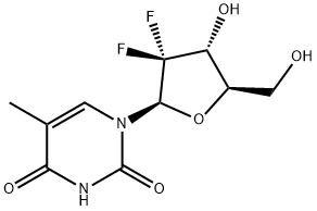 2'-Deoxy-2',2'-difluoro ThyMidine Struktur