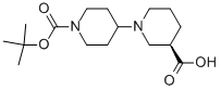 1-BOC-4-[(R)-3-CARBOXY-1-PIPERIDINYL]-PIPERIDINE Struktur