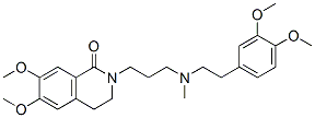 3,4-Dihydro-6,7-dimethoxy-2-[3-[N-methyl-2-(3,4-dimethoxyphenyl)ethylamino]propyl]isoquinolin-1(2H)-one Struktur