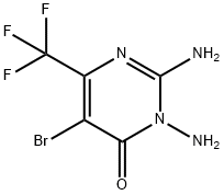 2,3-DIAMINO-5-BROMO-6-(TRIFLUOROMETHYL)-4(3H)-PYRIMIDINONE Struktur