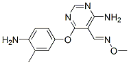 5-Pyrimidinecarboxaldehyde,  4-amino-6-(4-amino-3-methylphenoxy)-,  O-methyloxime Struktur