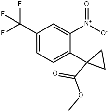 Methyl 1-(2-nitro-4-(trifluoromethyl)phenyl)cyclopropanecarboxylate Struktur