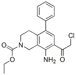 2(1H)-Isoquinolinecarboxylic  acid,  8-amino-7-(2-chloroacetyl)-3,4-dihydro-5-phenyl-,  ethyl  ester Struktur