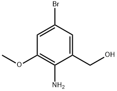 (2-AMINO-5-BROMO-3-METHOXYPHENYL)METHANOL Struktur