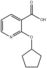 2-(cyclopentyloxy)nicotinic acid Struktur