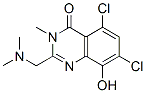 4(3H)-Quinazolinone,  5,7-dichloro-2-[(dimethylamino)methyl]-8-hydroxy-3-methyl- Struktur