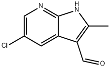 1H-Pyrrolo[2,3-b]pyridine-3-carboxaldehyde, 5-chloro-2-Methyl- Struktur