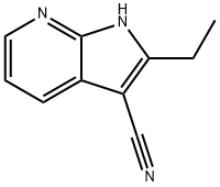 1H-Pyrrolo[2,3-b]pyridine-3-carbonitrile, 2-ethyl- Struktur