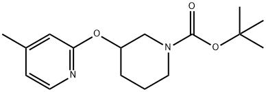 3-(4-Methyl-pyridin-2-yloxy)-piperidine-1-carboxylic acid tert-butyl ester, 98+% C16H24N2O3, MW: 292.38 Struktur