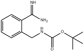 (2-CARBAMIMIDOYL-BENZYL)-CARBAMIC ACID TERT-BUTYL ESTER Struktur