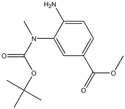 4-AMINO-3-(TERT-BUTOXYCARBONYL-METHYL-AMINO)-BENZOIC ACID METHYL ESTER Struktur