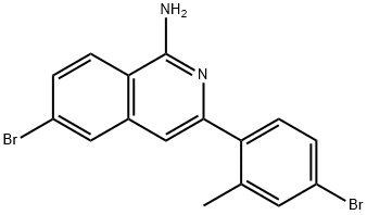 6-BROMO-3-(4-BROMO-2-METHYL-PHENYL)-ISOQUINOLIN-1-YLAMINE Struktur