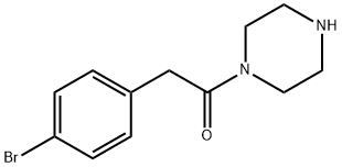 2-(4-Bromophenyl)-1-(piperazin-1-yl)ethanone Struktur