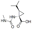 Cyclopropanecarboxylic acid, 1-[[(methylamino)carbonyl]amino]-2-(1-methylethyl)-, cis- (9CI) Struktur