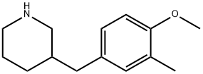 3-(4-METHOXY-3-METHYL-BENZYL)-PIPERIDINE Struktur