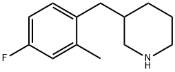 3-(4-FLUORO-2-METHYL-BENZYL)-PIPERIDINE Struktur