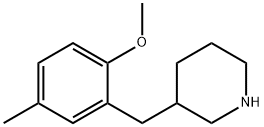 3-(2-METHOXY-5-METHYL-BENZYL)-PIPERIDINE Struktur