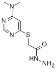 (6-Dimethylaminopyrimidin-4-ylthio)acetohydrazide Struktur