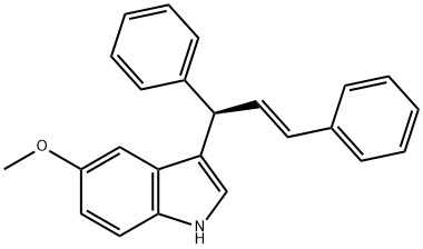 (E)-3-(1,3-diphenylallyl)-5-methoxy-1H-indole Struktur