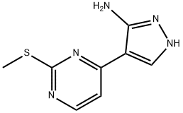 4-(2-(Methylthio)pyriMidin-4-yl)-1H-pyrazol-5-aMine Struktur