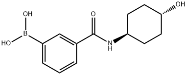 trans-4-Hydroxycyclohexyl 3-boronobenzamide Struktur